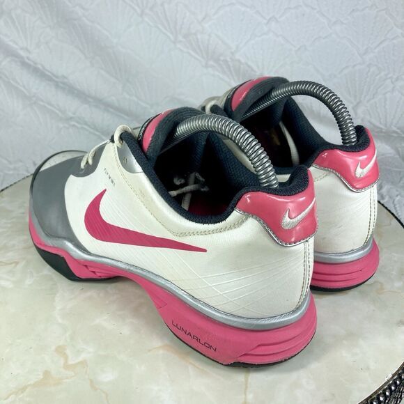 Nike Lunar Speed 3 Tennis Sneakers Sz 7.5 White Silver Athletic Workout Shoes - Picture 7 of 12